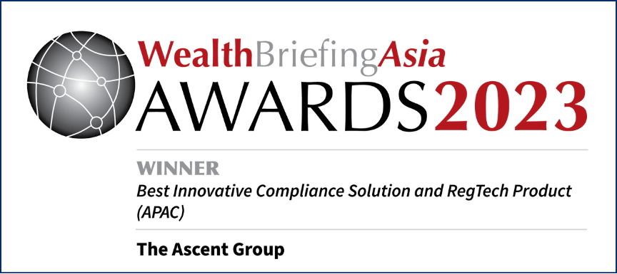 'Best Innovative Compliance Solution & RegTech Product (APAC)’ at the WealthBriefingAsia Awards 2023.