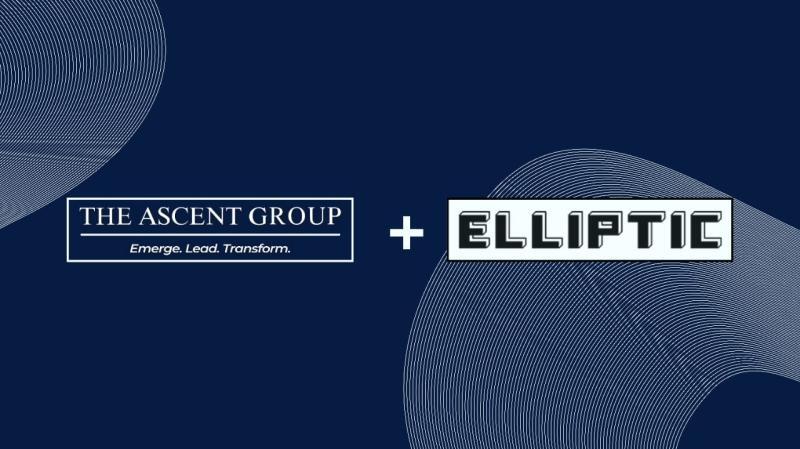 Logos of The Ascent Group and Elliptic showcasing their partnerships.